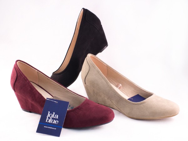 Salón cuña nobuk lolablue- Mujer